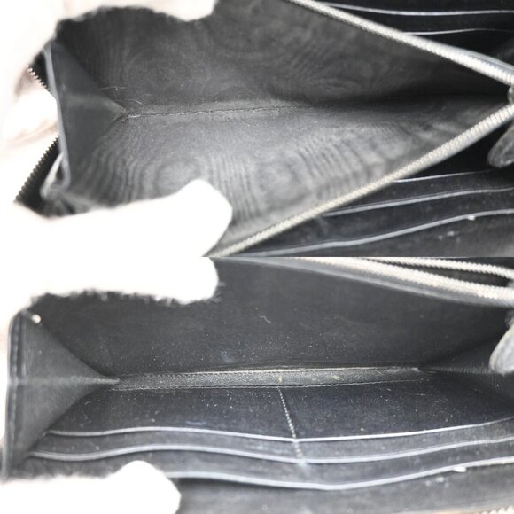 BOTTEGA VENETA Intrecciato Long Zipper Around Wallet Leather Black - Picture 7 of 16